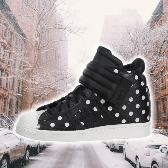 adidas Shoes - SOLD - ADIDAS Superstar Originals Up Strap Polka Dot